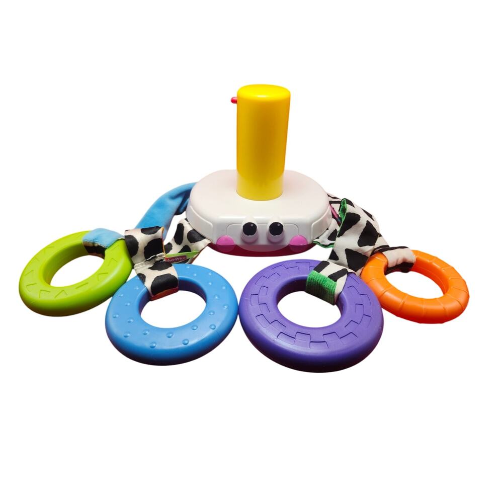 Fisher-Price Stacking Surprise Octopus 2001 Musical Rings Toddler/Baby Toy Works